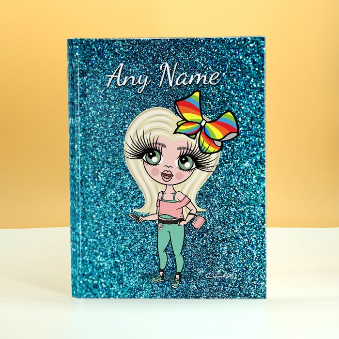 ClaireaBella Girls Glitter Print Diary - Image 5