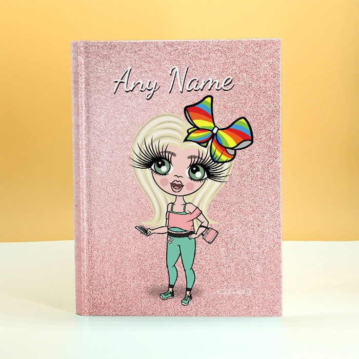 ClaireaBella Girls Glitter Print Diary - Image 8