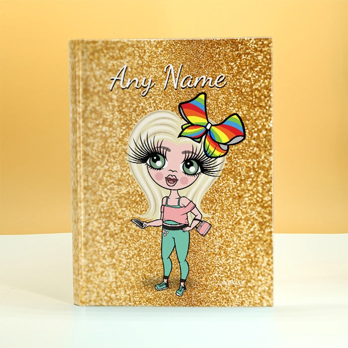 ClaireaBella Girls Glitter Print Diary - Image 9