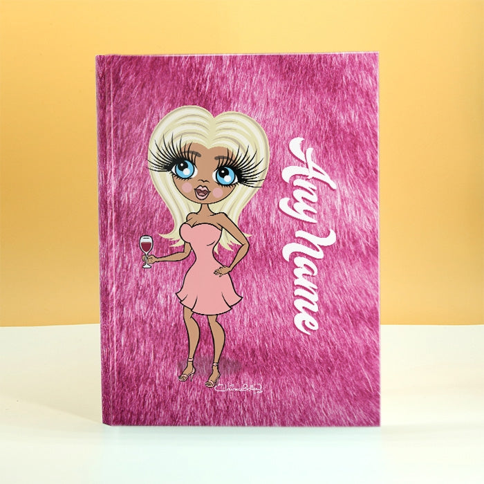 ClaireaBella Pink Fur Print Diary - Image 1
