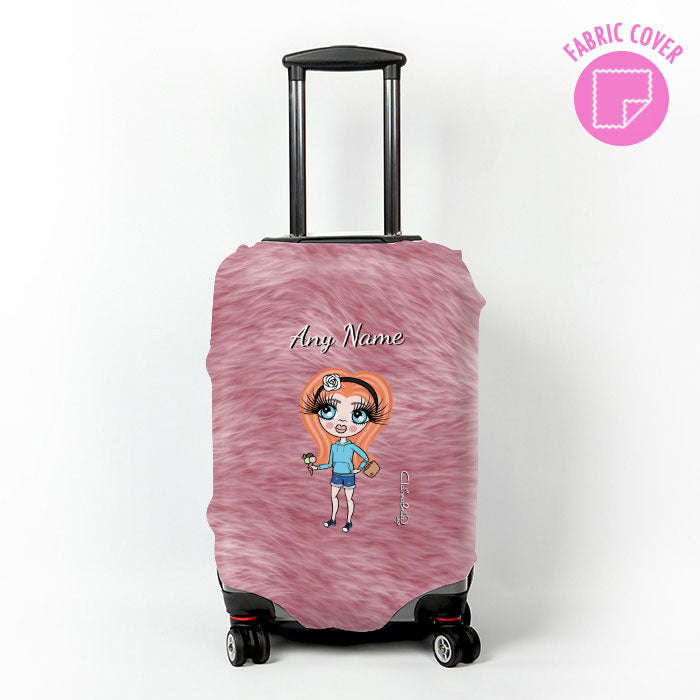 ClaireaBella Girls Fur Effect Suitcase Cover