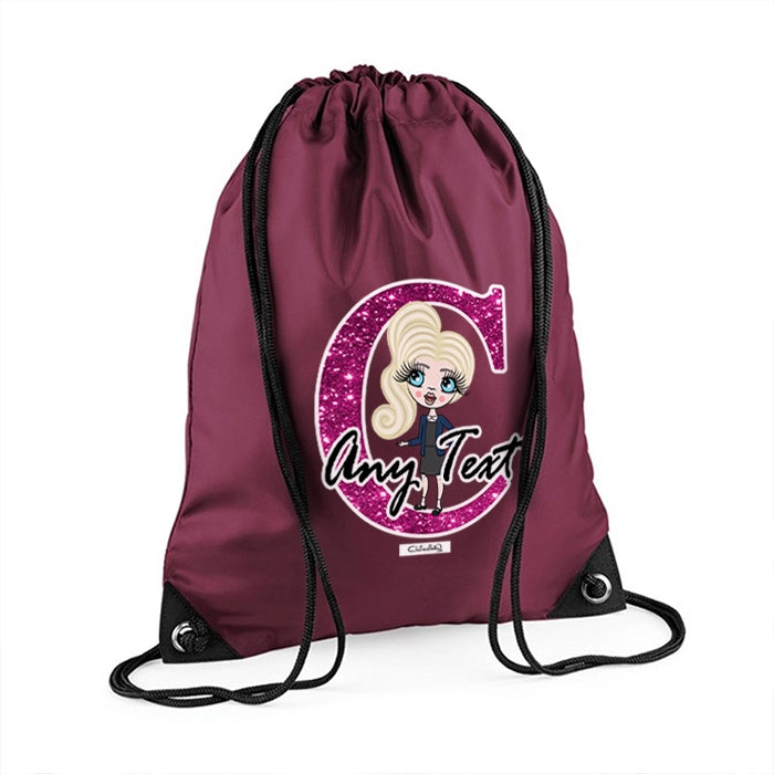 ClaireaBella Girls Glitter Initial Kit Bag - Image 5