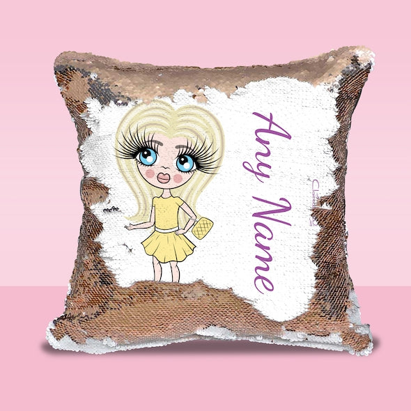 ClaireaBella Girls Classic Sequin Cushion - Image 1