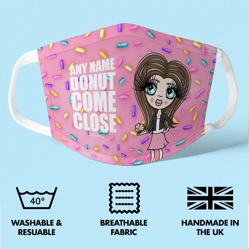 ClaireaBella Girls Personalised Donut Reusable Face Covering - Image 3