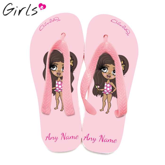 ClaireaBella Girls Pastel Pink Flip Flops