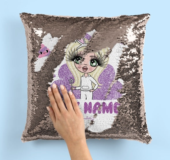ClaireaBella Girls Poop Emoji Sequin Cushion - Image 2