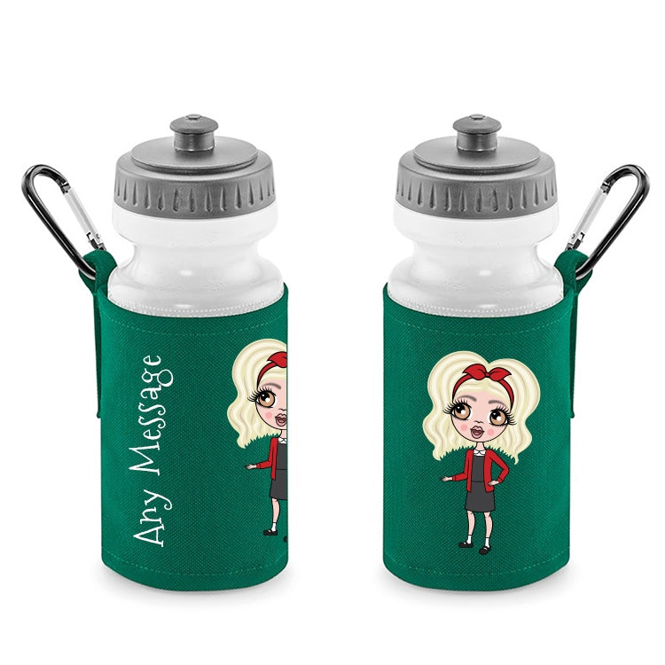 ClaireaBella Girls Personalised Green Book Bag & Water Bottle Bundle - Image 2