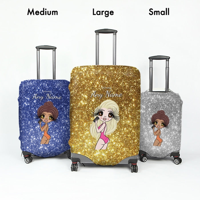 ClaireaBella Selfie Glitter Effect Suitcase Cover - Image 7
