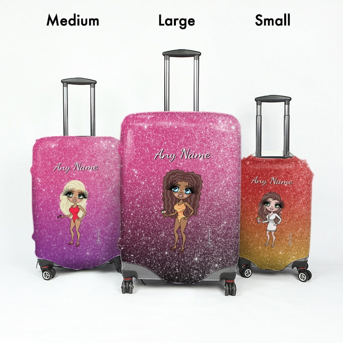 ClaireaBella Ombre Glitter Effect Suitcase Cover - Image 7