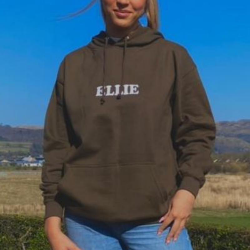 ClaireaBella Have a Good Day Hoodie - Khaki - Image 3