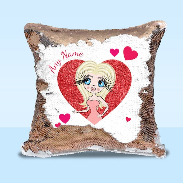 ClaireaBella Sweet Heart Sequin Cushion - Image 1