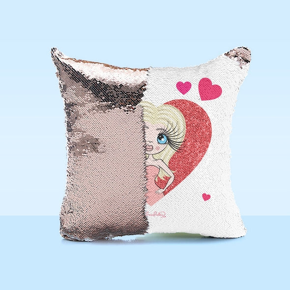 ClaireaBella Sweet Heart Sequin Cushion - Image 3