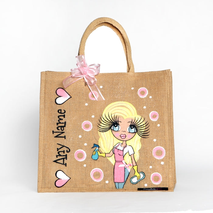 ClaireaBella Queen Of Clean Large Jute Bag - Image 1