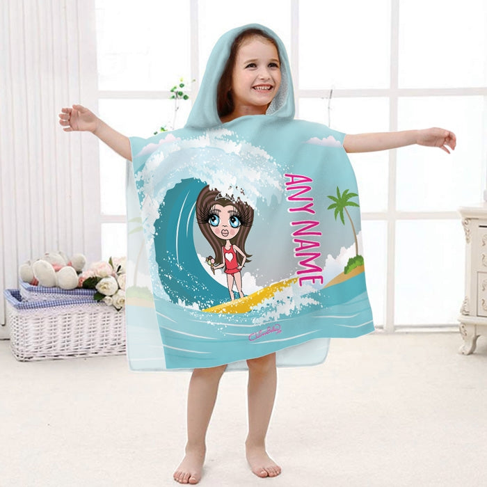 ClaireaBella Girls Surf Heaven Poncho Towel - Image 1