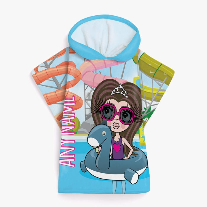 ClaireaBella Girls Water Park Poncho Towel - Image 2
