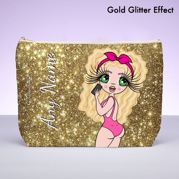 ClaireaBella Selfie Glitter Effect Wash Bag - Image 3