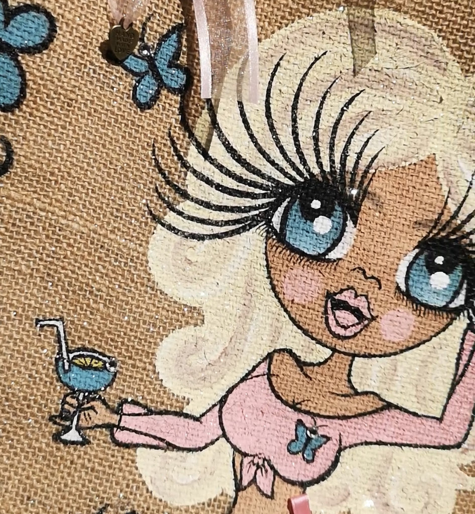 ClaireaBella Special Edition Butterfly Jute Bag - Large - Image 4