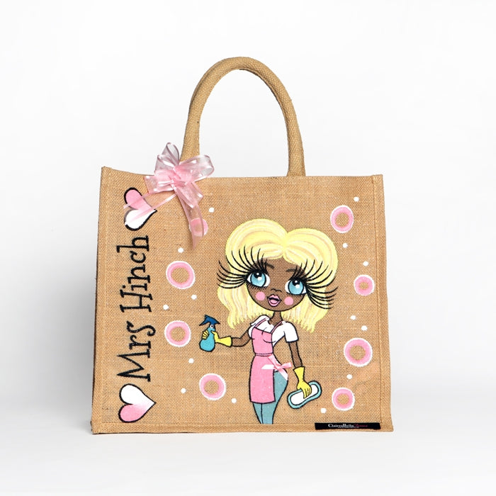 ClaireaBella Queen Of Clean Large Jute Bag - Image 8