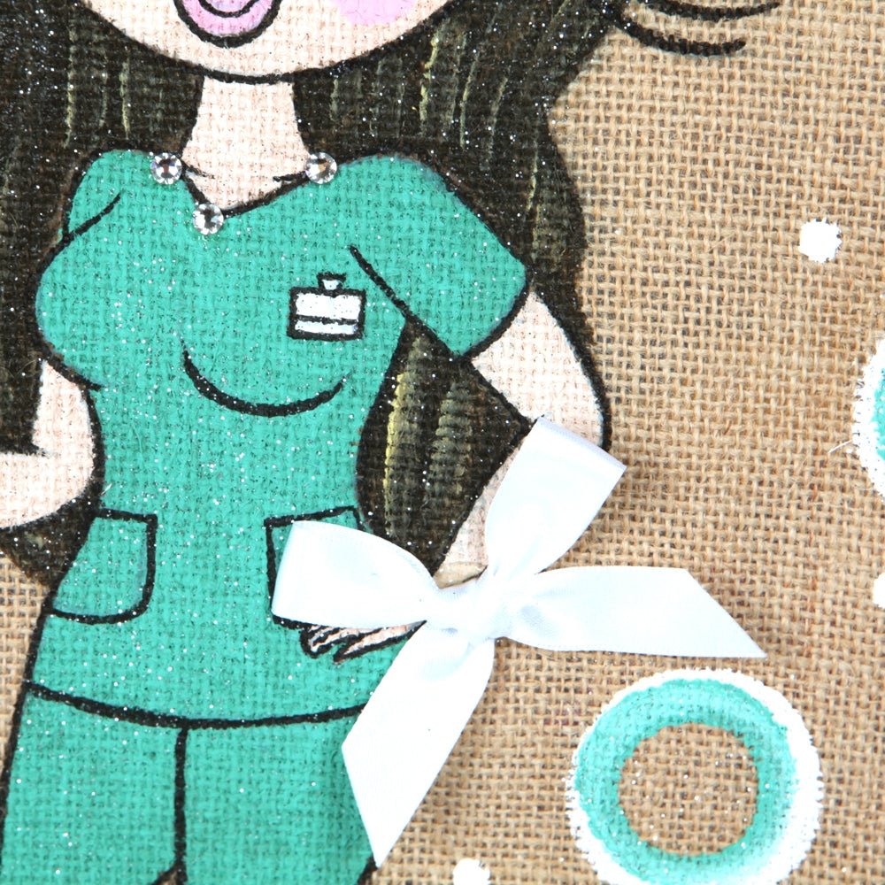 ClaireaBella Nurse Scrubs Jute Bag - Large - Image 3