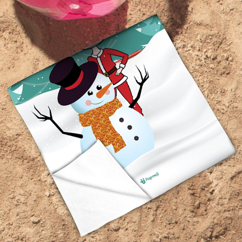 Jnr Boys Snow Fun Beach Towel - Image 4