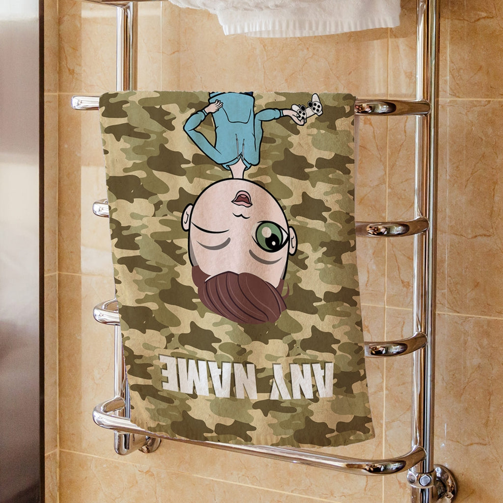 Jnr Boys Camouflage Hand Towel - Image 1