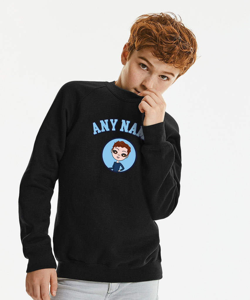 Jnr Boys Varsity Emoji Sweatshirt - Image 3