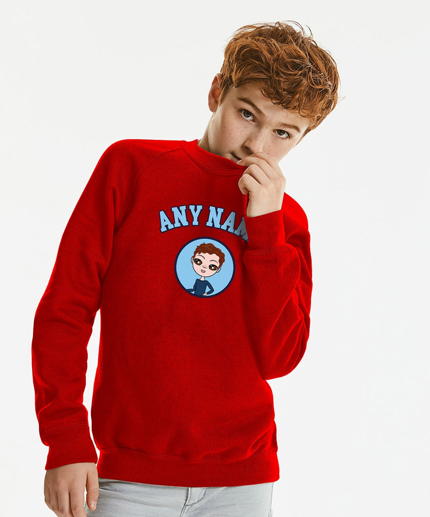 Jnr Boys Varsity Emoji Sweatshirt - Image 4