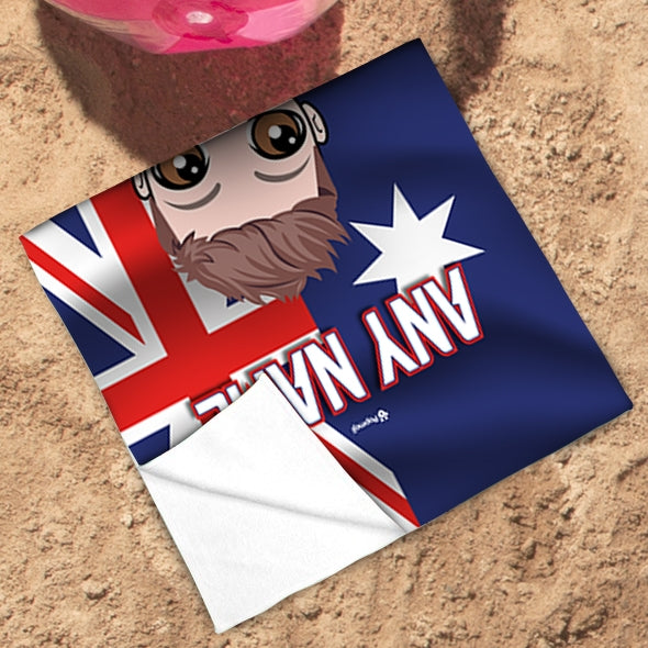 Jnr Boys Australia Flag Beach Towel - Image 2