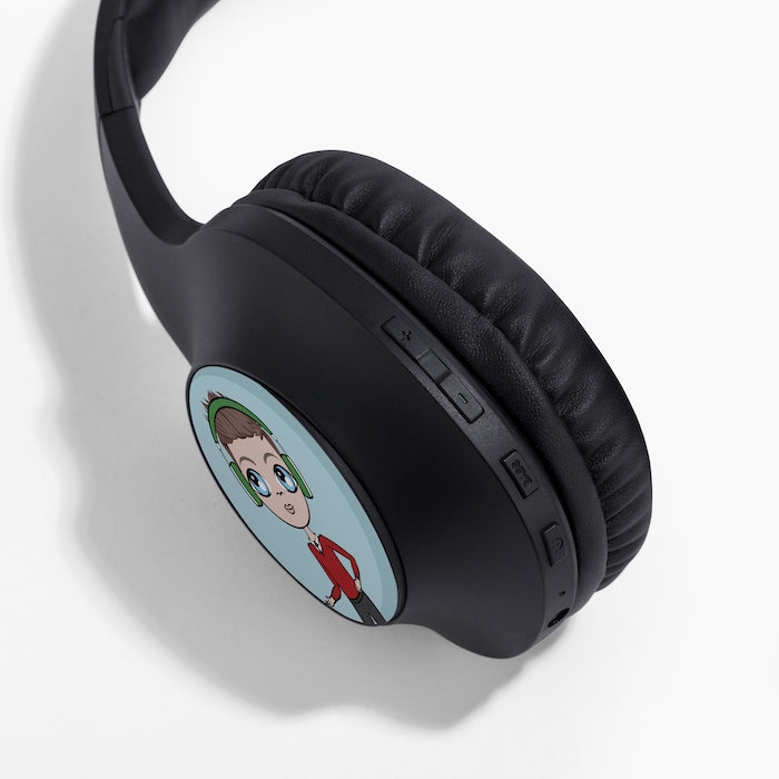 Jnr Boys Blue Personalised Wireless Headphones - Image 4