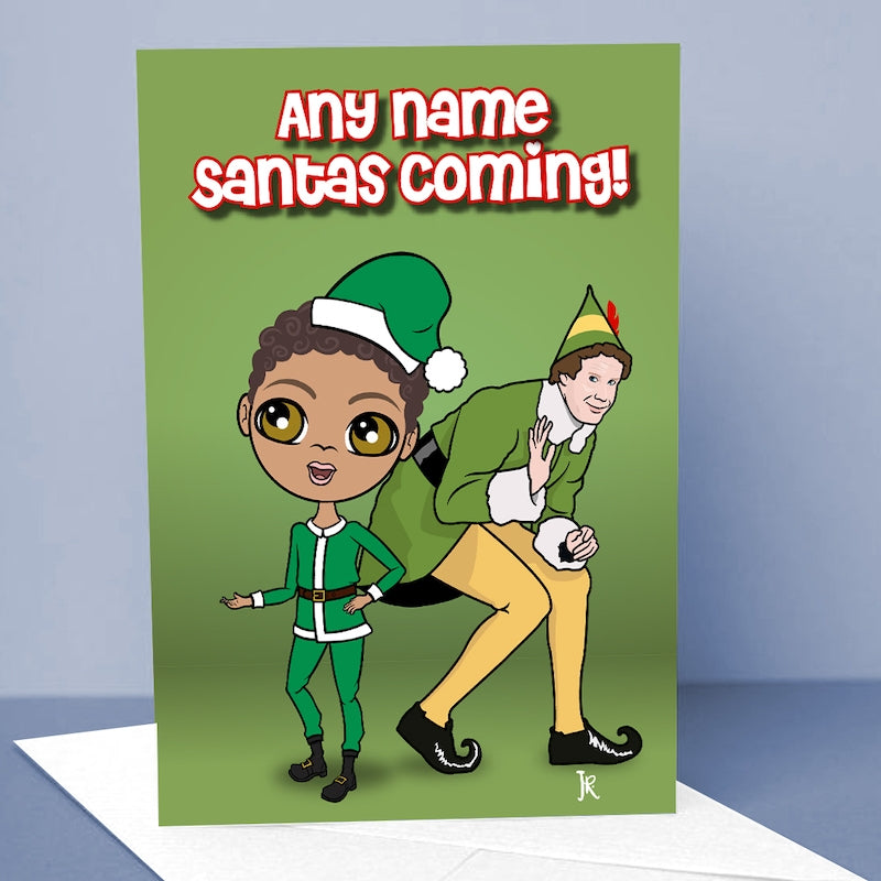Jnr Boys Santa's Coming Christmas Card - Image 1