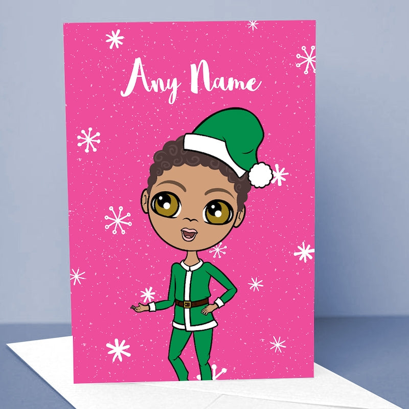 Jnr Boys Snowflakes Christmas Card - Image 1