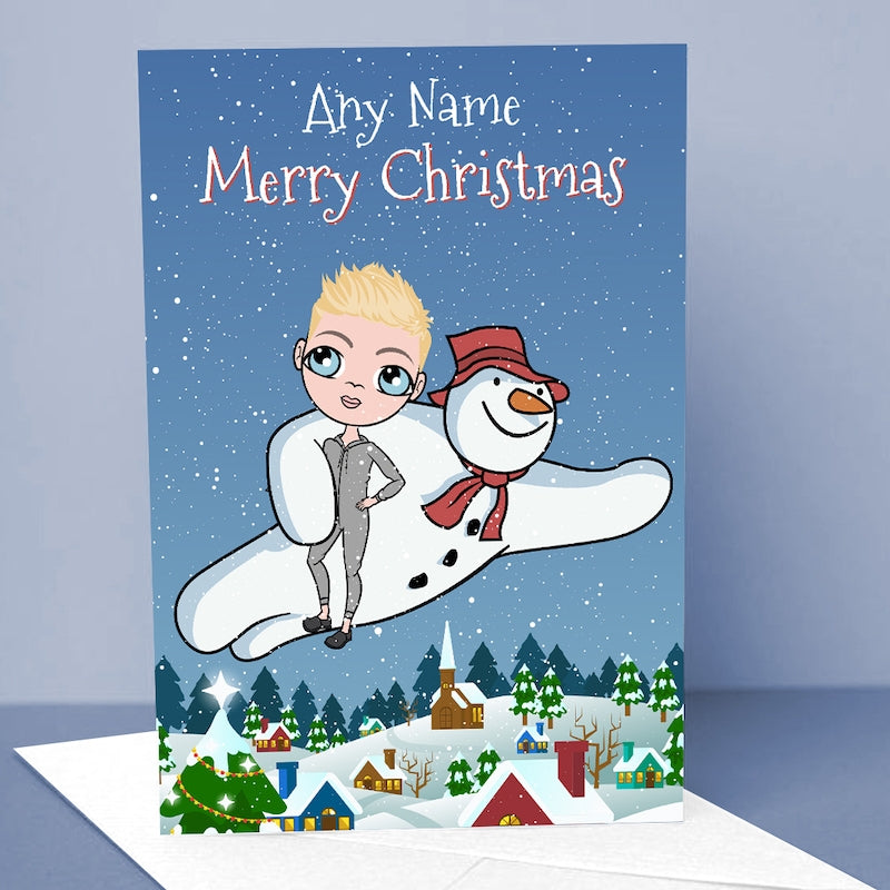 Jnr Boys Snowman Christmas Card - Image 4