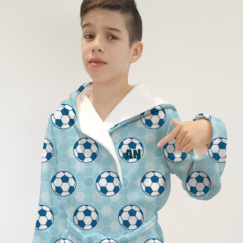 Jnr Boys Football Dressing Gown - Image 4
