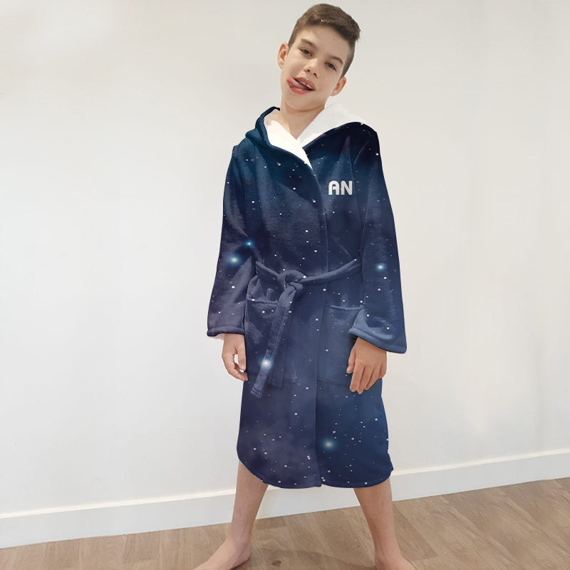 Jnr Boys Galaxy Dressing Gown - Image 4