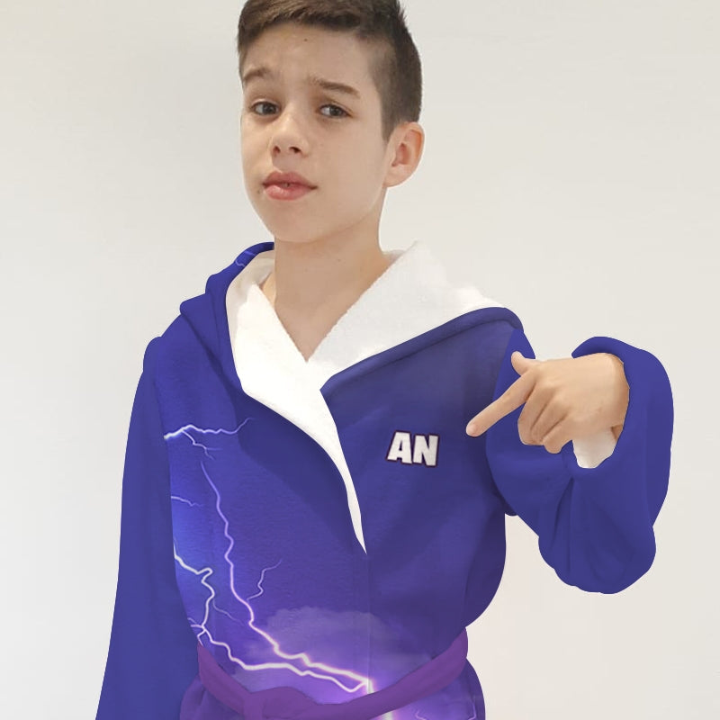 Jnr Boys Lightning Strike Dressing Gown - Image 2