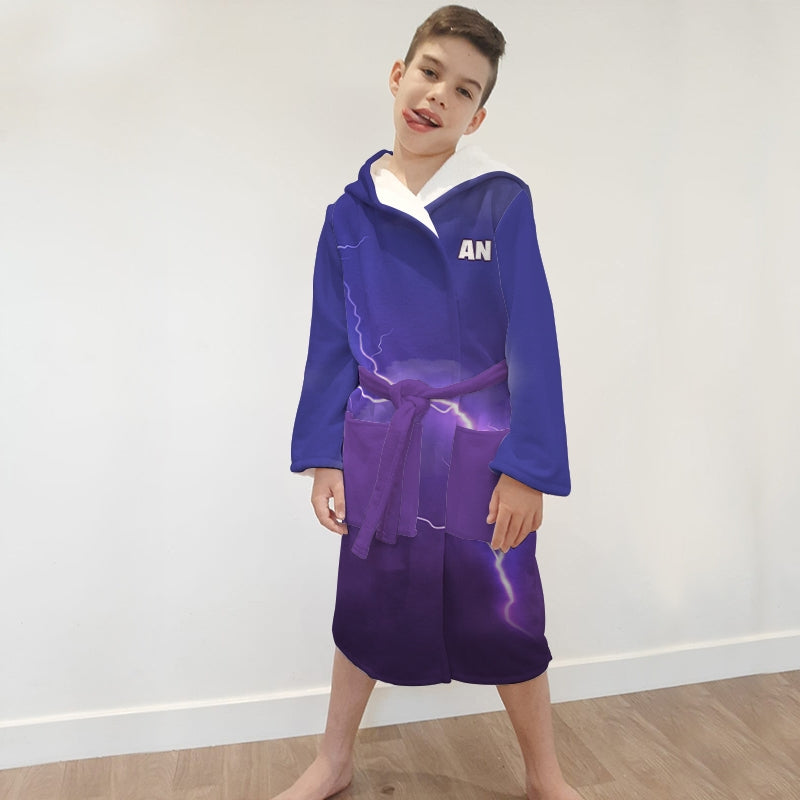 Jnr Boys Lightning Strike Dressing Gown - Image 3