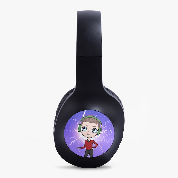 Jnr Boys Lightning Personalised Wireless Headphones - Image 3