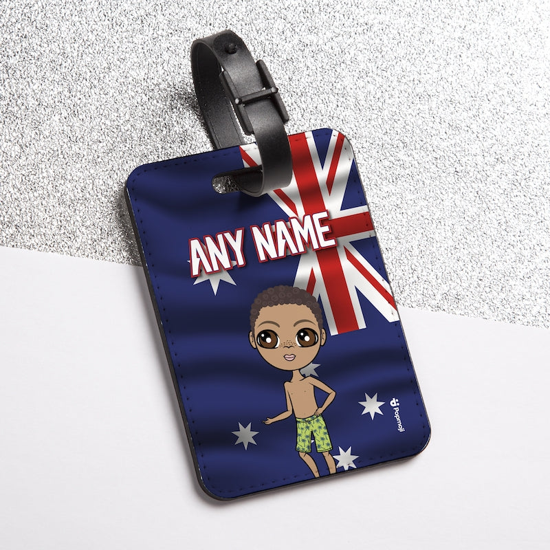 Jnr Boys Australia Flag Luggage Tag - Image 1
