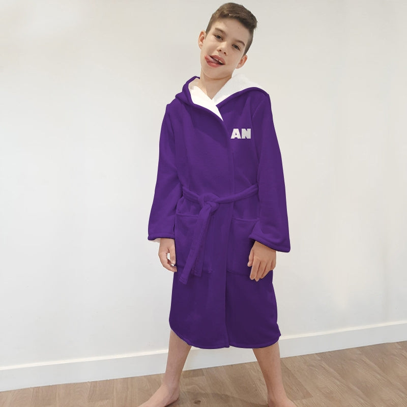 Jnr Boys Purple Dressing Gown - Image 3