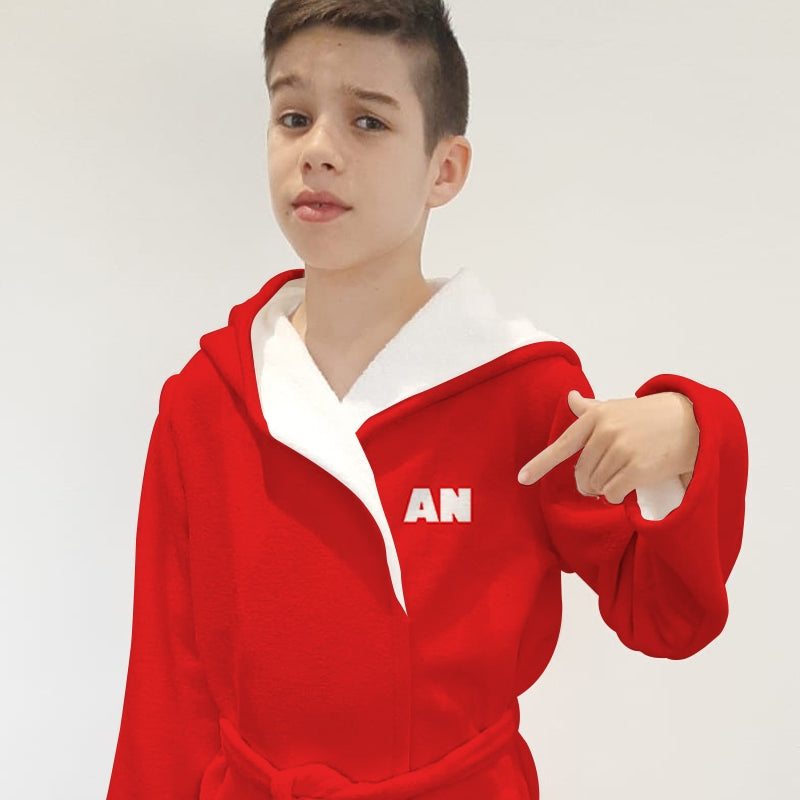 Jnr Boys Red Dressing Gown - Image 4