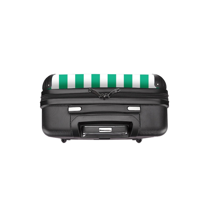 Jnr Boys Personalised Green Stripe Suitcase - Image 3
