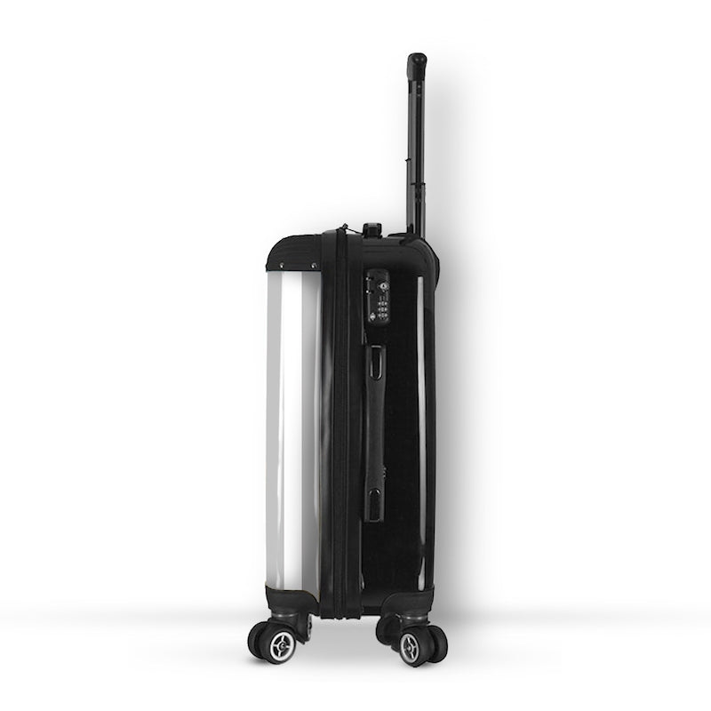 Jnr Boys Personalised Grey Stripe Suitcase - Image 3