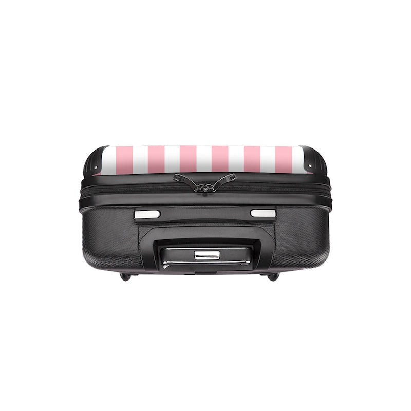 Jnr Boys Personalised Light Pink Stripe Suitcase - Image 3