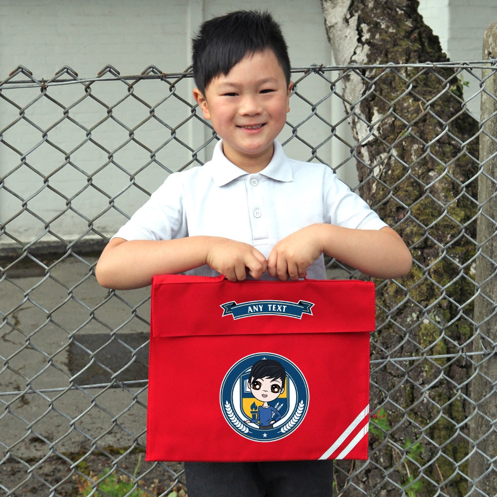 Jnr Boys School Emblem Navy Book Bag - Image 2
