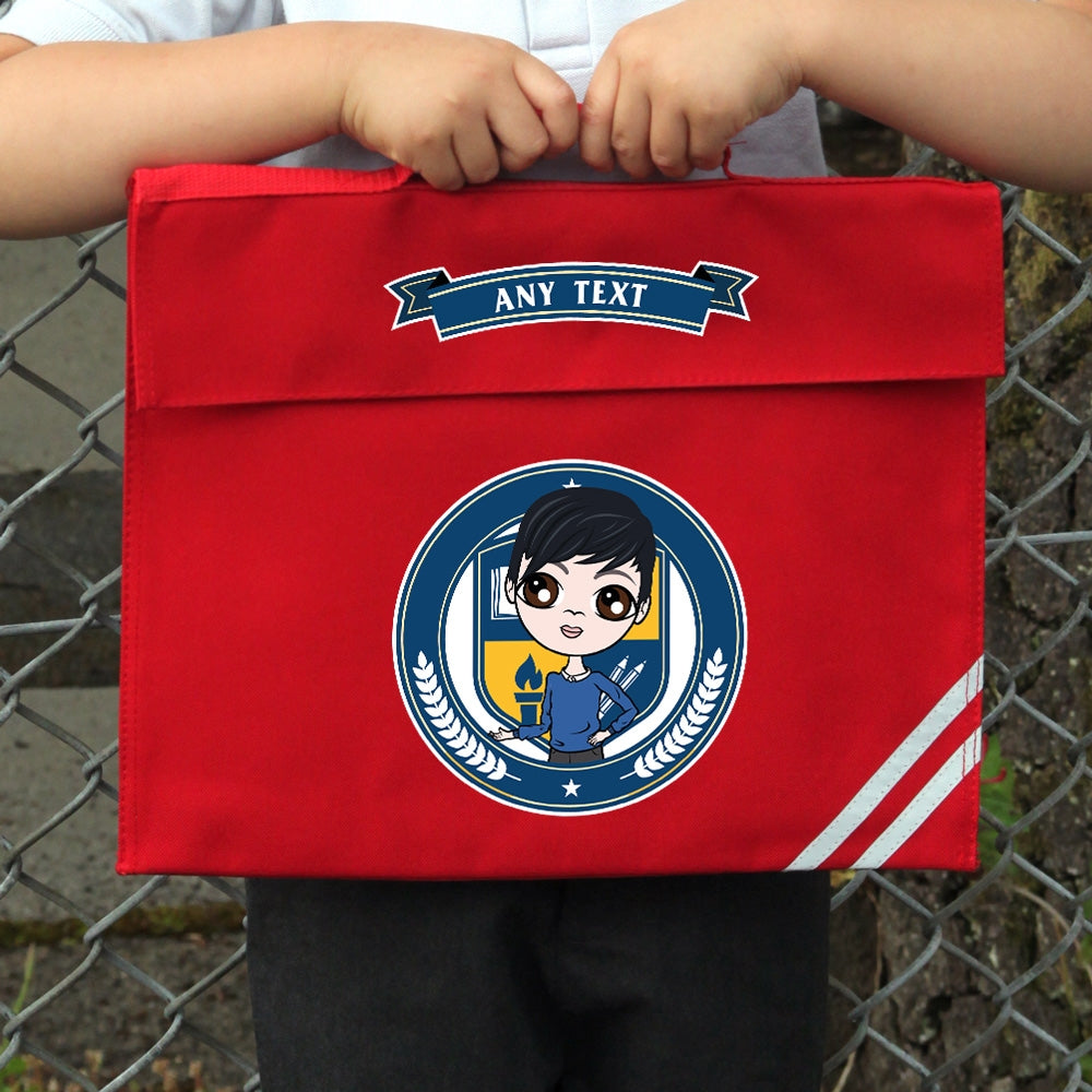 Jnr Boys School Emblem Navy Book Bag - Image 1
