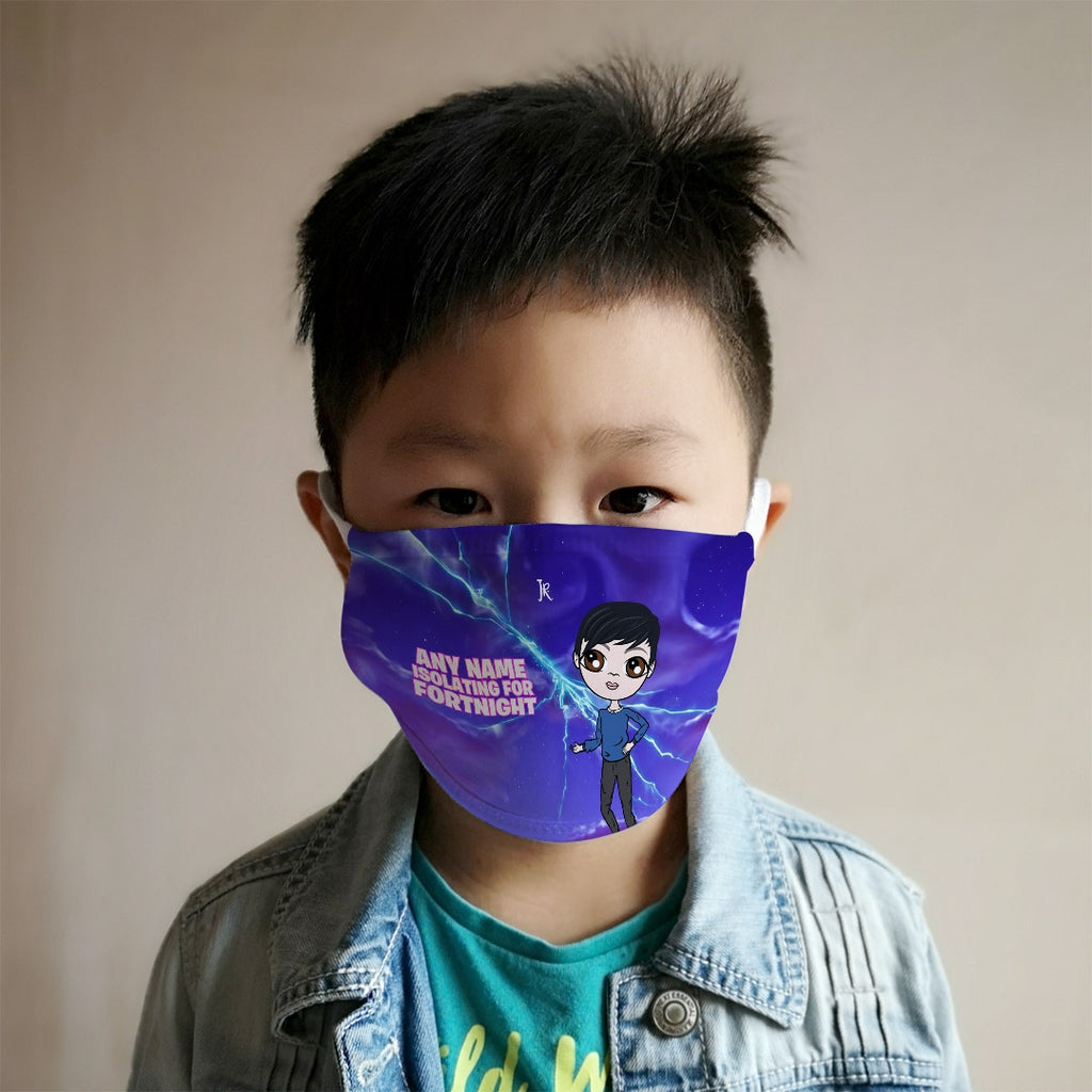 Jnr Boys Personalised Isolation Reusable Face Covering - Image 2