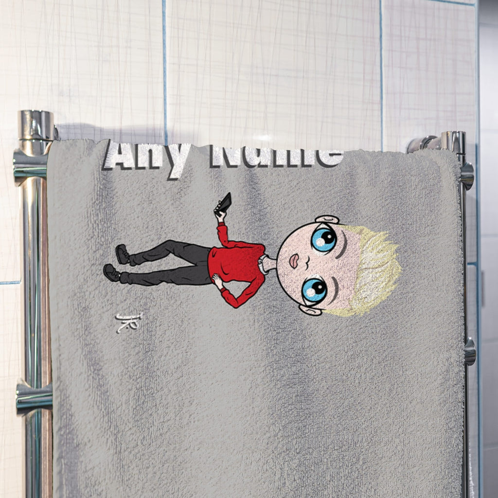 Jnr Boys Grey Hand Towel - Image 2