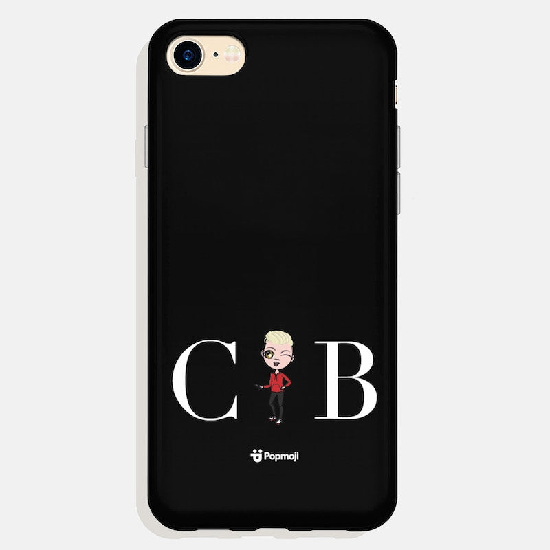 Jnr Boys Personalised The LUX Collection Black Phone Case - Image 1