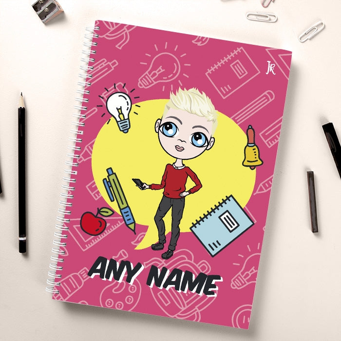 Jnr Boys Essentials Pink Notebook - Image 1