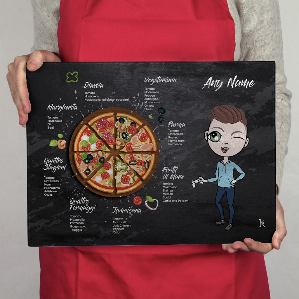 Jnr Boys Glass Chopping Board - Pizza Selection - Image 4